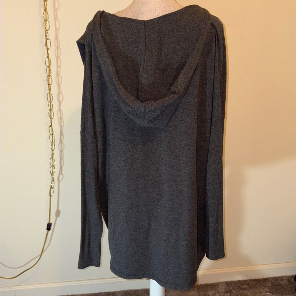 Athleta Purana gray oversized hooded wrap sweatshirt - Picture 5 of 7